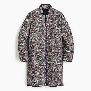 J.Crew Quilted Puffer Jacket in Liberty Floral with PrimaLoft